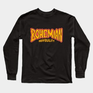 Bohemian Style - Skate-Inspired Graphic Lettering Shirt Long Sleeve T-Shirt